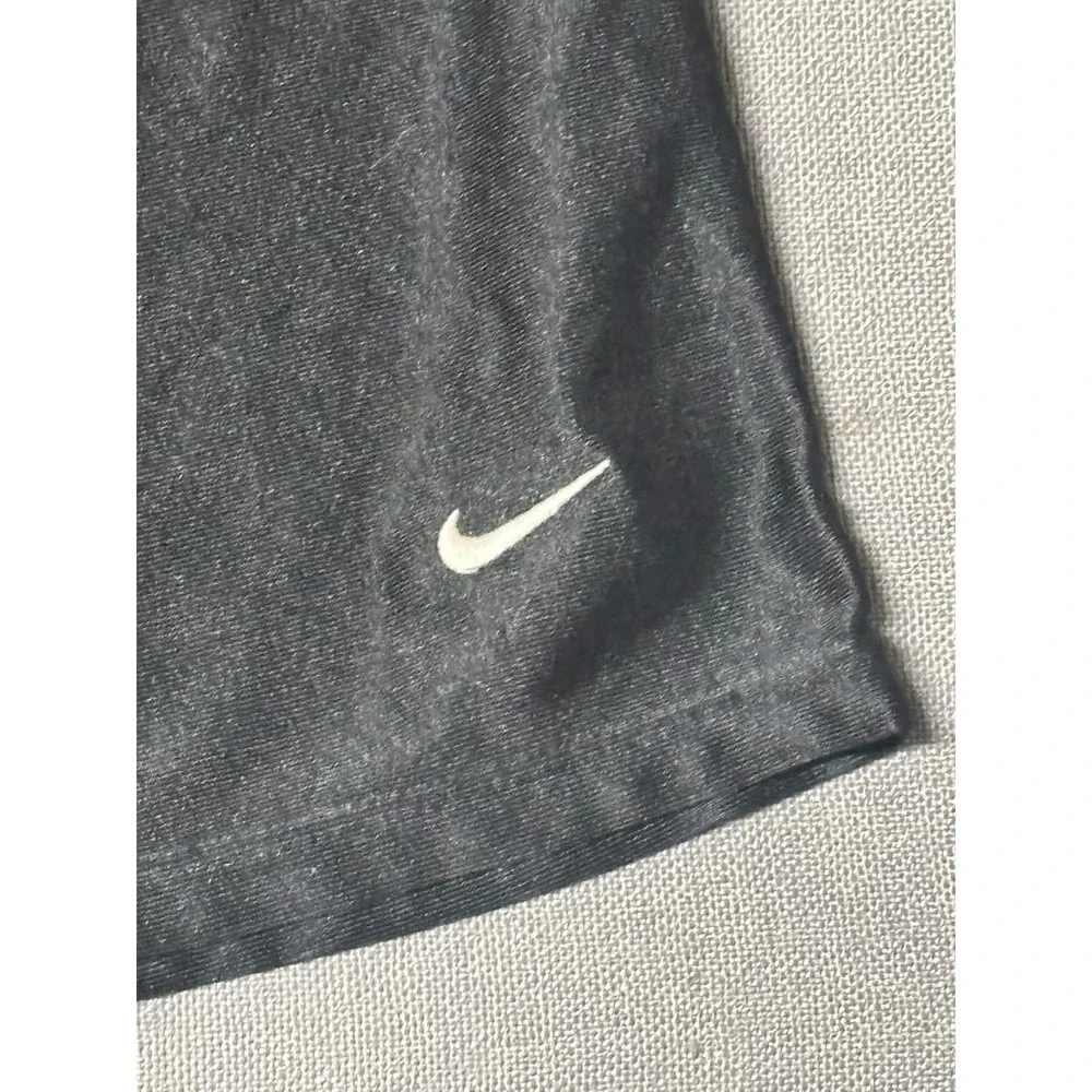 Nike Men M Vintage Shiny Athletic Shorts Nylon Black Made in USA No Elastic